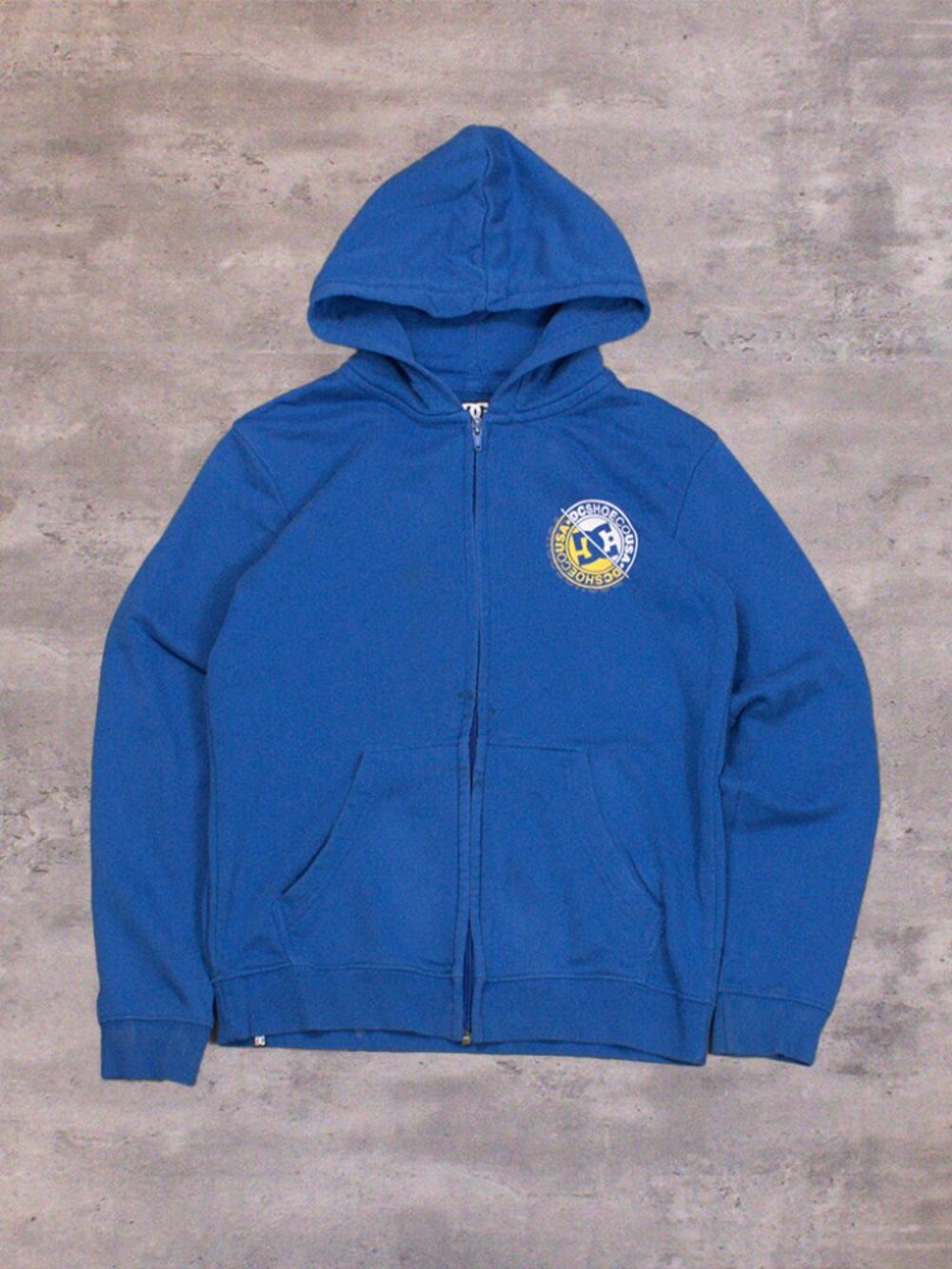Vintage VTG Y2K 2000's‎ 00's DC Shoes Royal Blue Zip Up Hoodie